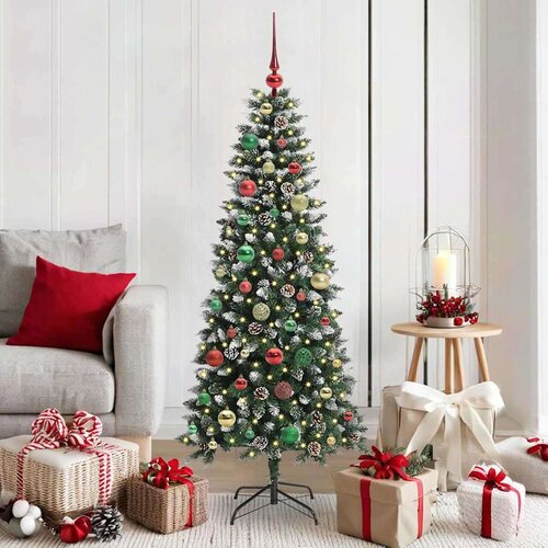 vidaXL Umestno božično drevo med 150 LED Zelena 66 x 66 x 150 cm Cene