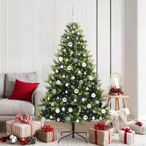  Umjetno savitljivo božićno drvce s 300 LED dioda Zelena 180 cm Cijene