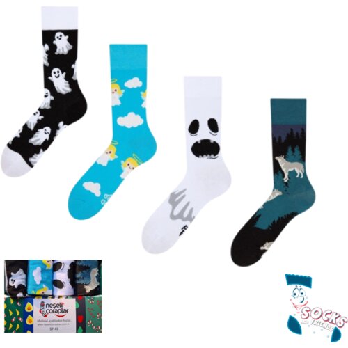 Socks & Friends Set Čarapa 4/1 White and Blue Sensation Slike