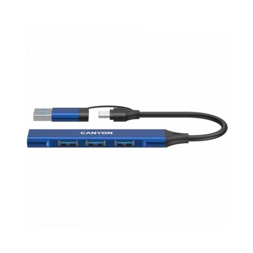 Canyon hub DS-02 4in1 USB-A/C Blue Cene