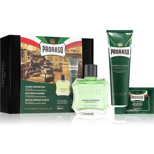 Proraso green Classic Shaving Duo darovni set vodica nakon brijanja Green 100 ml + krema za brijanje Green 150 ml Cene