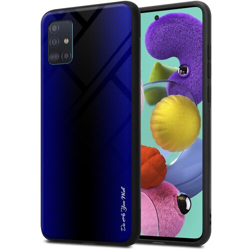 Cadorabo Ohi&scaron;je, združljiv s Samsung - Stripe Optics v kobaltu vijolični - za&scaron;čitni pokrov iz silikona TPU in hrbta iz kaljenega stekla, (20576333) Cene
