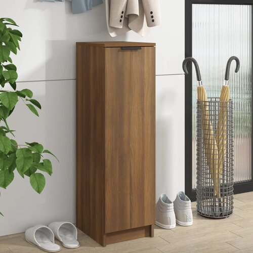 The Living Store Omarica za čevlje rjav hrast 30x35x100 cm konstruiran les - Omarica Za Čevlje, (21434222) Slike