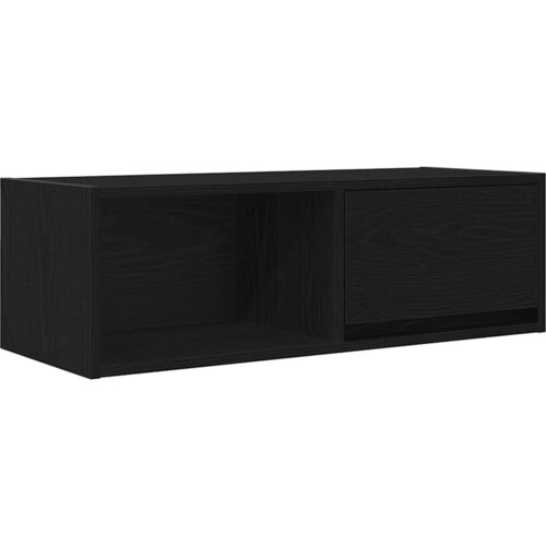 vidaXL TV omarica črna hrast 80x31x25,5 cm inženirski les, (21829897) Cene