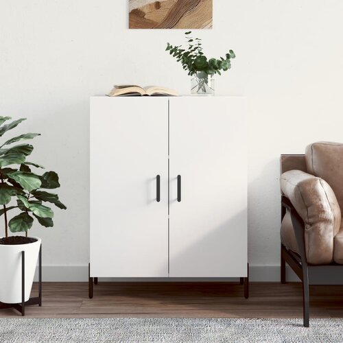 VidaXL Komoda bela 69,5x34x90 cm inženirski les Slike