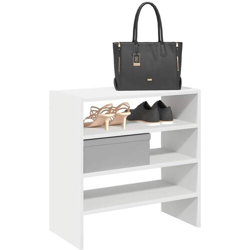 Furnova Regal za čevlje 2 kosa zložljiva bel 60x30x30,5 cm, (21955545) Slike