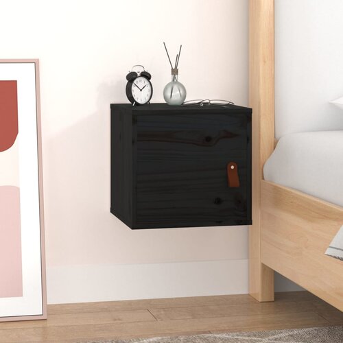  Zidni ormarić crni 31,5 x 30 x 30 cm od masivne borovine Cijene