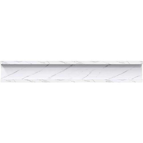  Polica na zidu s policom 4 pcs Bijeli mramor 60 x 9 x 3 cm Slike