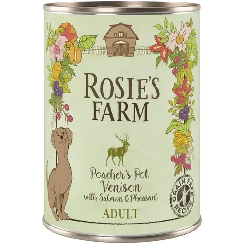 Rosie's Farm Adult 6 x 400 g - Divjačina & fazan z lososom