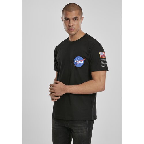 MT Men NASA Insignia Flag T-Shirt Black Cene