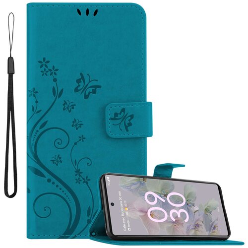 Cadorabo Google PIXEL 6A in klasična rožnata zlata - ovitek v cvetličnem dizajnu z magnetnim zapiranjem, stoječo funkcijo in režami za kartice, (20860334) Cene