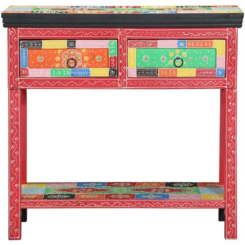 vidaXL konzolni stolovi višebojni čvrsto drvo srednji ukrasni umetci Cijene