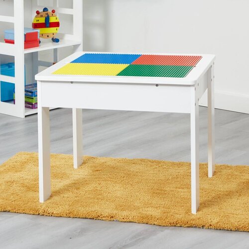Kinder Home dečiji sto sa 2 stolice, dvostrani, drveni set z Slike