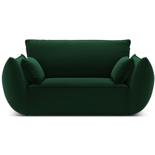 Mazzini Sofas Temno zelen žameten fotelj Vanda – Cene