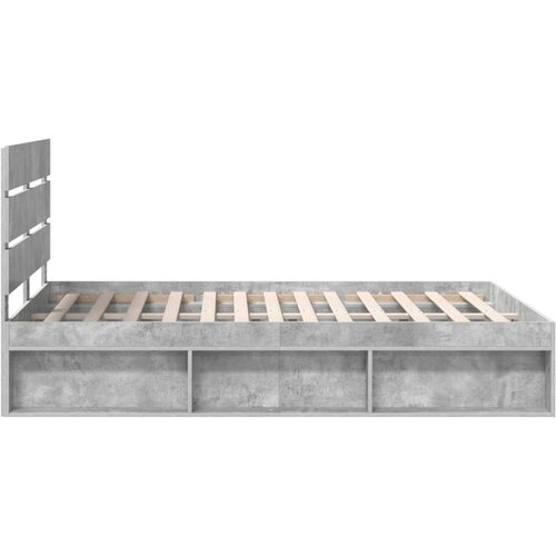  Okvir za krevet Beton 160 x 200 cm Čvrsto borovo drvo Slike