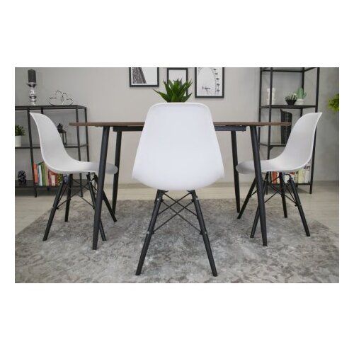BOLZZ MILANO SET 4 STOLICE WHITE BLACK Cene