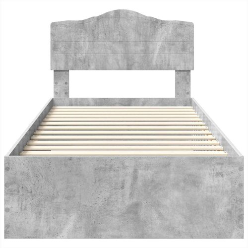  Okvir za krevet s uzglavljem Betonski sivi 75 x 190 cm Slike