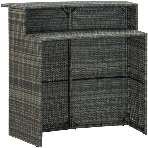 Poli vrtni barski stol sivi 120 x 55 x 110 cm od poliratana Slike