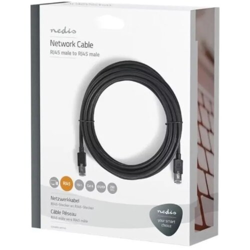 Nedis CCBW85100AT150 Mrežni kabl CAT5e UTP Patch cord 15m, Crni Cene