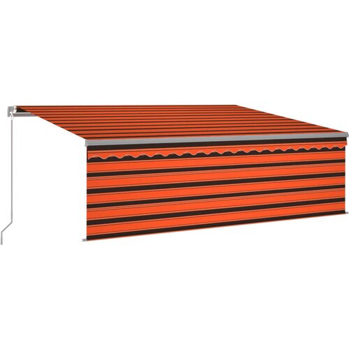 Tenda na ručno uvlačenje s roletom 4 x 3 m narančasto-smeđa Slike