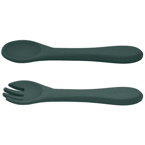 Petite &amp;amp; Mars Take&amp;amp;Match Silicone Cutlery pribor Misty Green 6 m+ 2 kos Slike