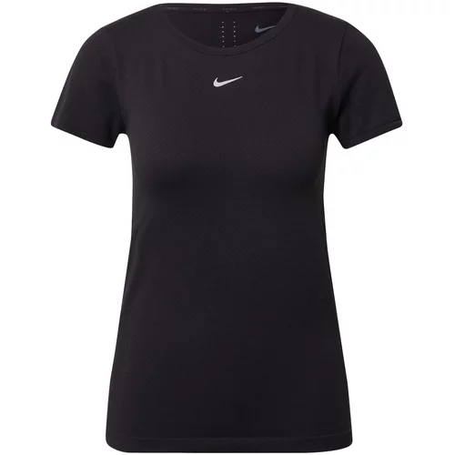 Nike Tehnička sportska majica 'AURA' svijetlosiva / crna