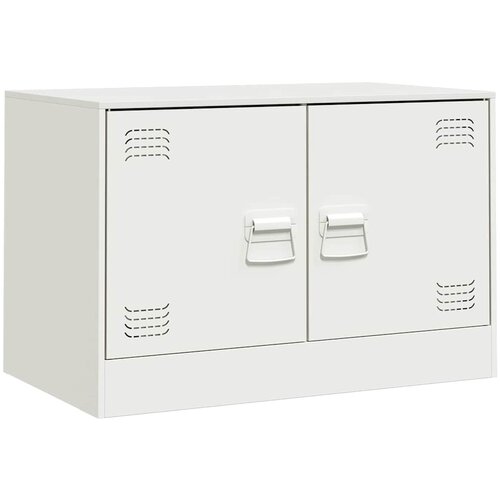 Maison Chic TV omarica - TV stojalo - Televizijska omarica bela 67x39x44 cm jeklo, (21700190) Slike