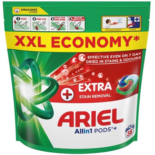 Ariel Extra Hygiene gel kapsule 38 pranja / XXL pakiranje Slike