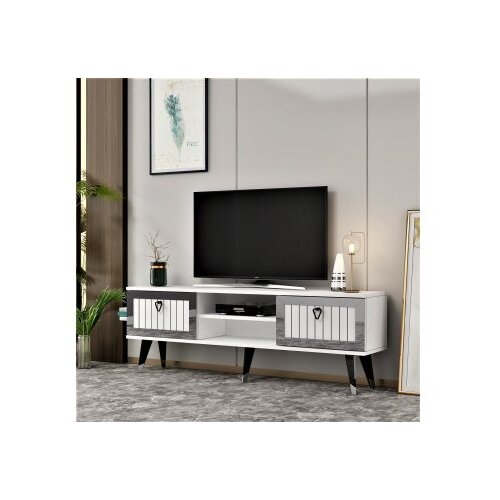 Hanah home tv polica lidya white silver Slike