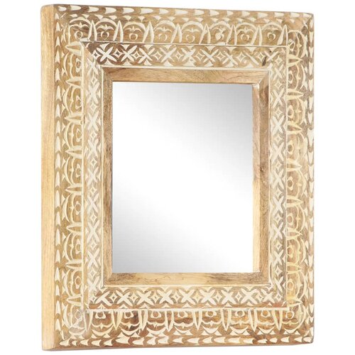  Ručno izrezbareno ogledalo 50 x 50 x 2,6 cm masivno drvo manga Slike