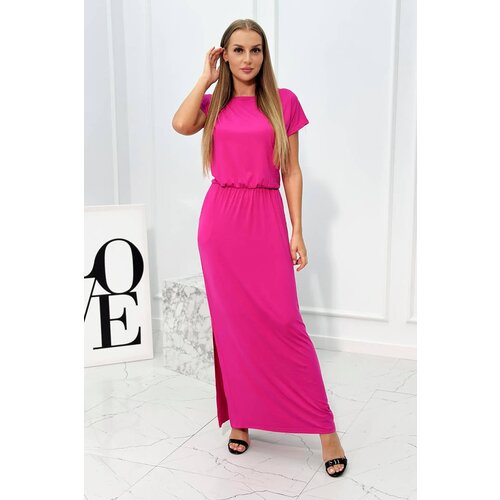 Kesi Viscose dress with fuchsia pockets Cene