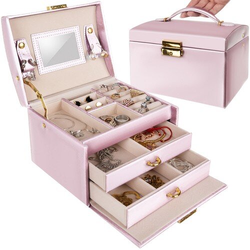  Kutija za nakit s ručkom Beautylushh 06400 - pink Cene