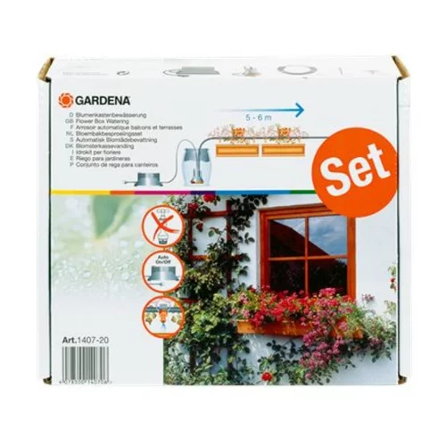 Gardena Popolnoma avtomatski zalivalnik cvetličnih korit (za cvetlične posode v dolžini 6 m, 13 programov)