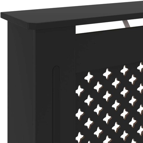 VidaXL pokrov za radijator mdf crni 78 cm Slike