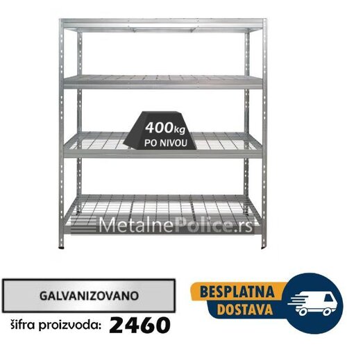 Metalna žičana polica 180x150x60cm, 4x400kg Cene