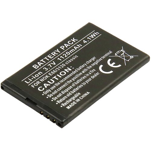 AVIZAR Nadomestna baterija za Nokia E66 / 3120 classic Li-ion 3.7V 120mAh, Črna, (5000070172) Cene