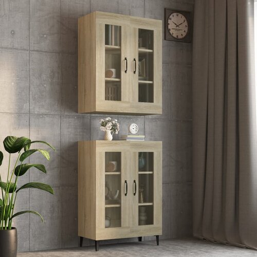 The Living Store Viseča stenska omarica sonoma hrast 69,5x34x90 cm - Viseča Stenska Omarica, (21429001) Slike