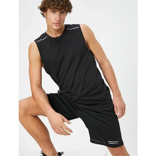 Koton Sports Shorts Tie Waist, Reflector Detailed.