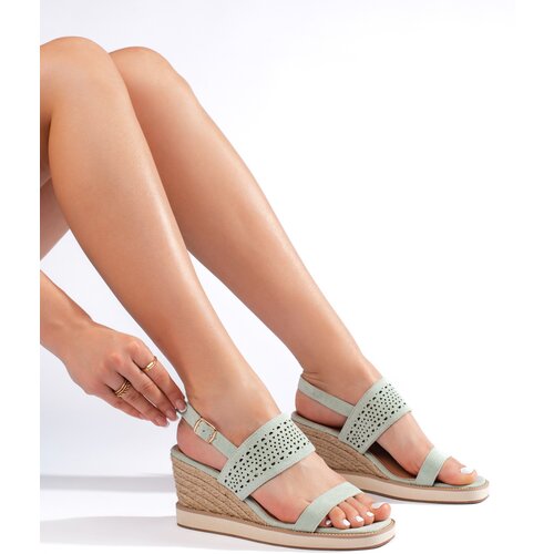 Shelvt Green women's wedge sandals Cijene