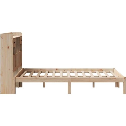  Krevet s regalom za knjige bez madraca 135x190 cm od borovine Slike