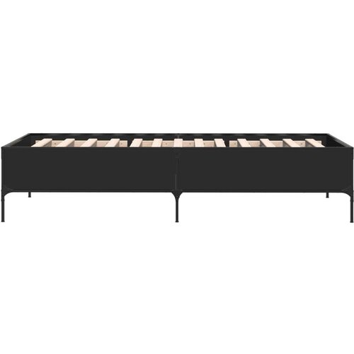 VidaXL okvir za krevet crni 100x200 cm konstruirano drvo i metal Slike