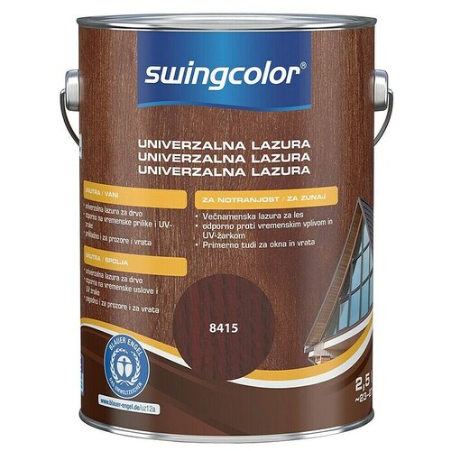 SWINGCOLOR Lazura za les (Palisander, 2,5 l, Svilnati sijaj) Slike