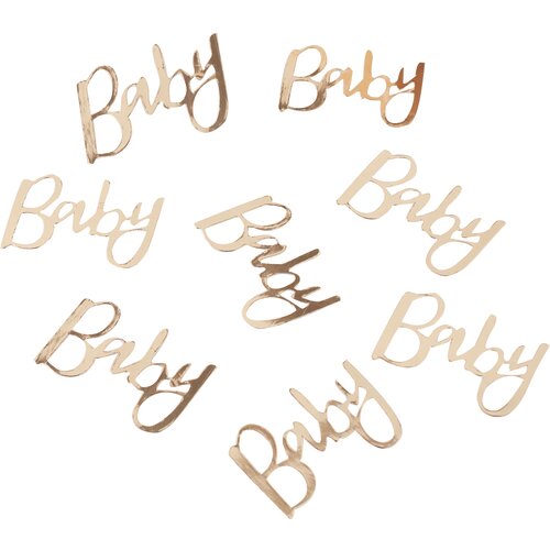 Ginger Ray&amp;reg; namizni okrasni konfeti oh baby! z napisom baby gold Slike