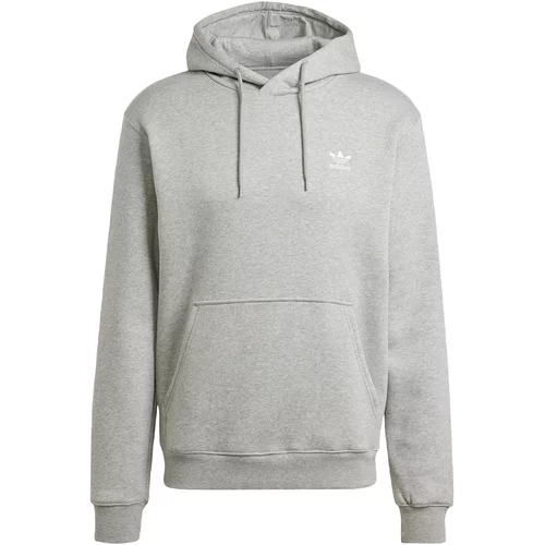 Adidas Sweater majica 'Trefoil Essentials' siva / bijela