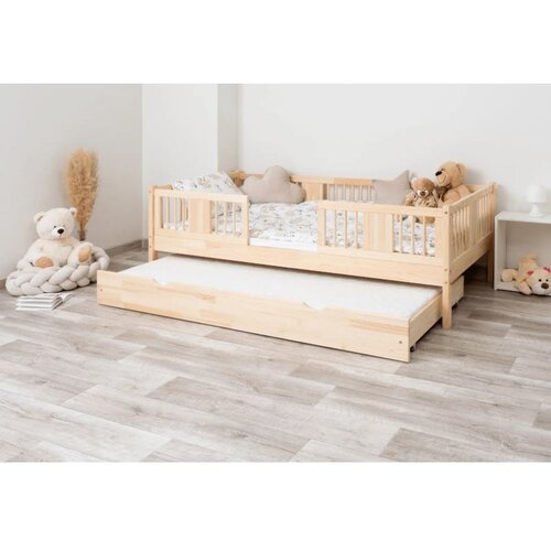 Molarem Home Drveni dječji krevet Luna 20 - svijetlo drvo - 160x80 cm - Dodatni krevet Cene