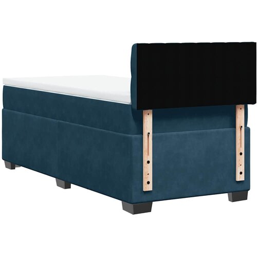 Box spring krevet s madracem tamnoplavi 80 x 200 cm bar&amp;scaron;unasti Slike