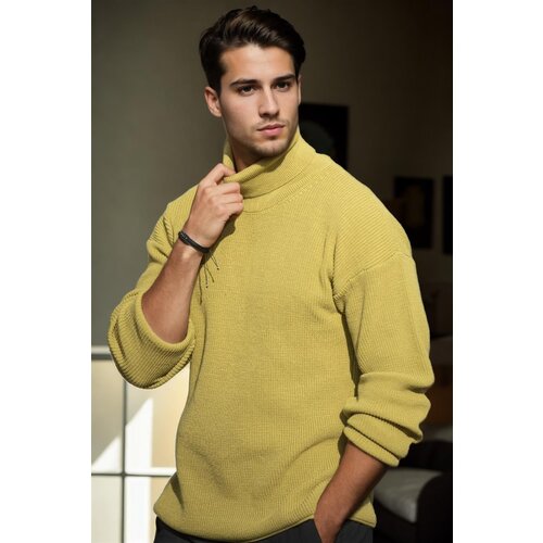 Dewberry 18701 Turtleneck Mens Knitwear-GREEN Slike