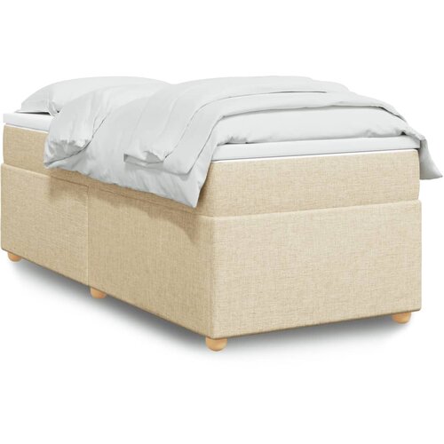 vidaXL Krevet s oprugama i madracem krem 90 x 200 cm od tkanine Cijene