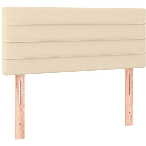 Maison Chic posteljno vzglavje - vzglavna omarica - nočna omarica krem 80x5x78/88 cm blago, (21704958) Slike