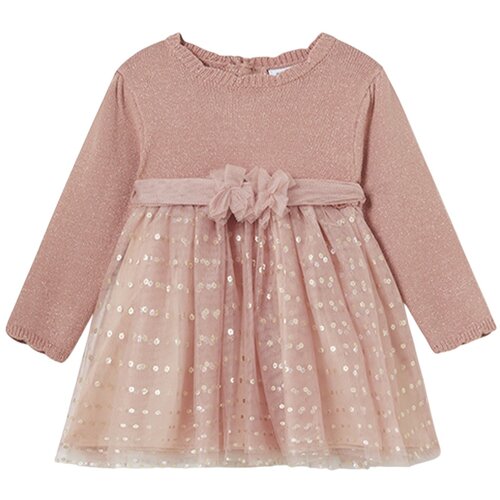 Mayoral otro&scaron;ka oblekica z dolgimi rokavi cardigan bow blush Cene